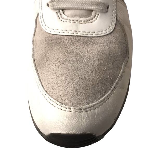 MICHAEL KORS SNEAKERS SHOES WHITE AND GOLD LEATHER AND FABRIC WOMENS SIZE 8.5 - Picture 7 of 14